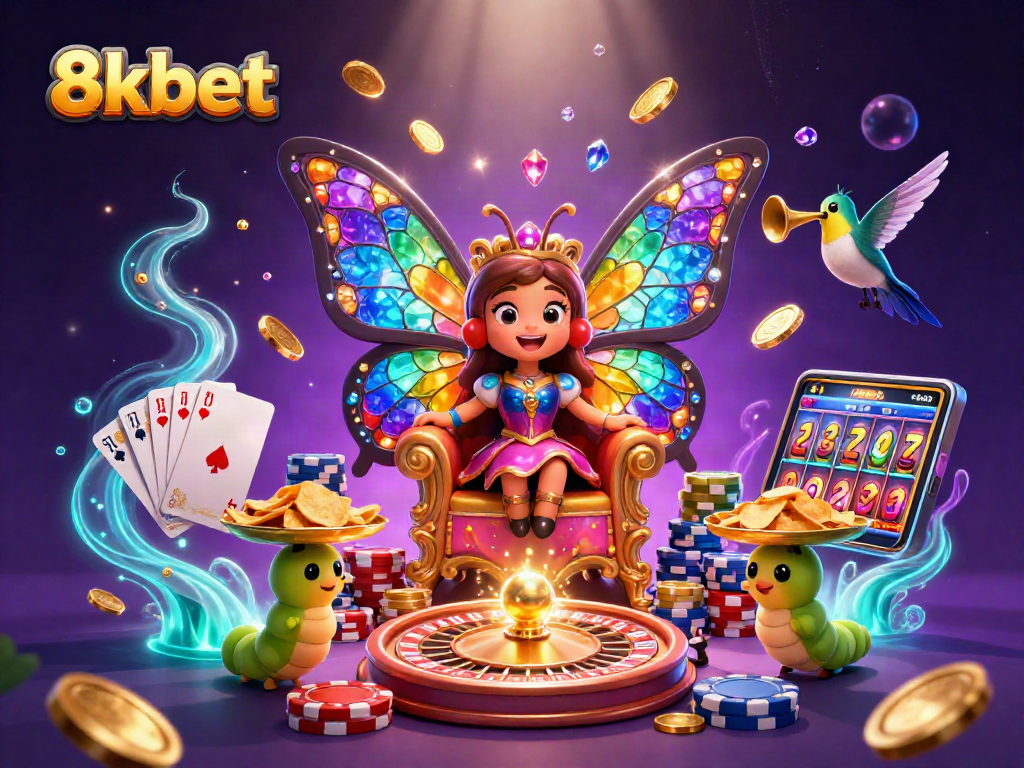 Engage with the 8kbet casino experience featuring vibrant characters and dynamic gaming elements.