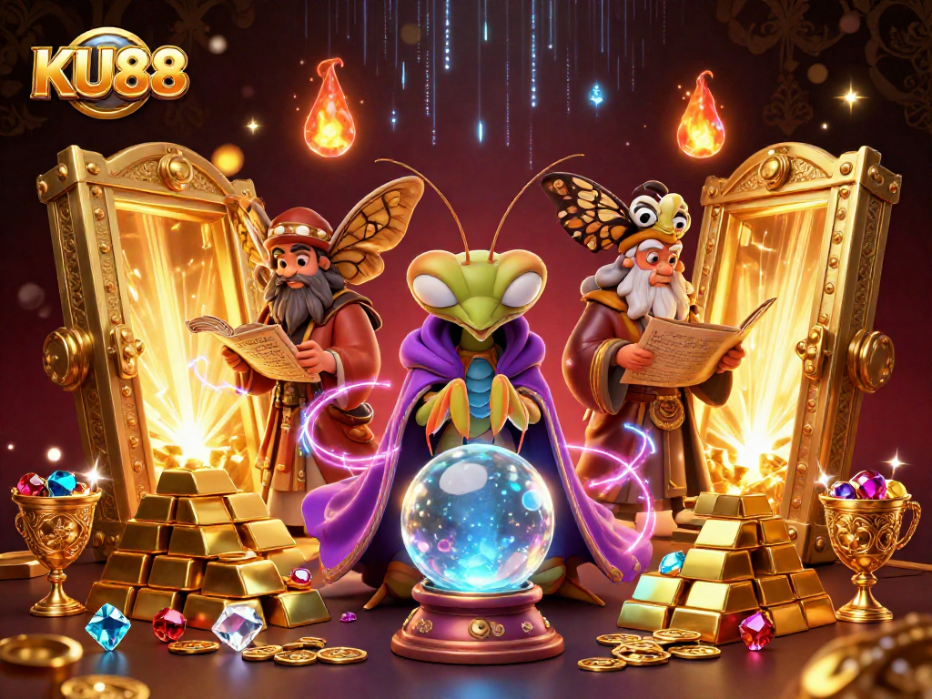 Engage with the magical world of KU88's online casino, featuring captivating characters and treasure.
